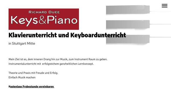 Vorschau von www.einfachmusikmachen.de, Keys & Piano Musikunterricht in Stuttgart