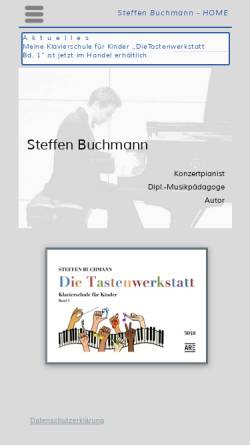 Vorschau der mobilen Webseite www.sbuchmann.de, Steffen Buchmann - Konzertpianist und Dipl.-Musikpädagoge