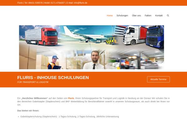 Vorschau von www.fluris.de, Fluris Schulungen fuer Transport und Logistig