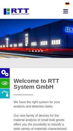 Vorschau der mobilen Webseite www.rtt-system.de, RTT Systemtechnik GmbH
