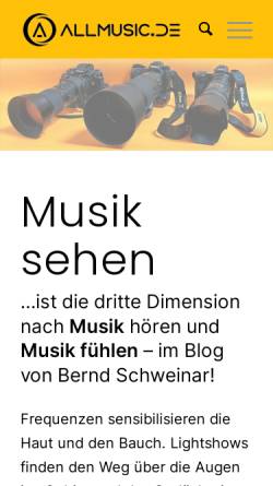 Vorschau der mobilen Webseite www.allmusic.de, Allmusic