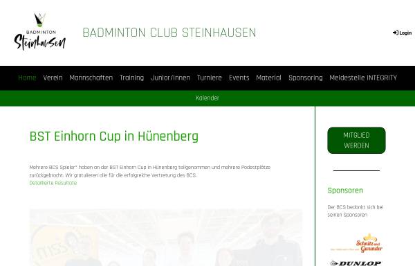 Vorschau von www.bcsteinhausen.ch, Badminton-Club Steinhausen - BC