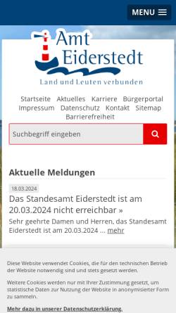 Vorschau der mobilen Webseite www.amt-eiderstedt.de, Amt Eiderstedt