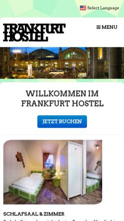 Vorschau der mobilen Webseite www.frankfurt-hostel.com, Frankfurt Hostel