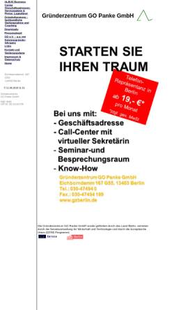 Vorschau der mobilen Webseite www.gzberlin.de, Gründerzentrum GO Pankow