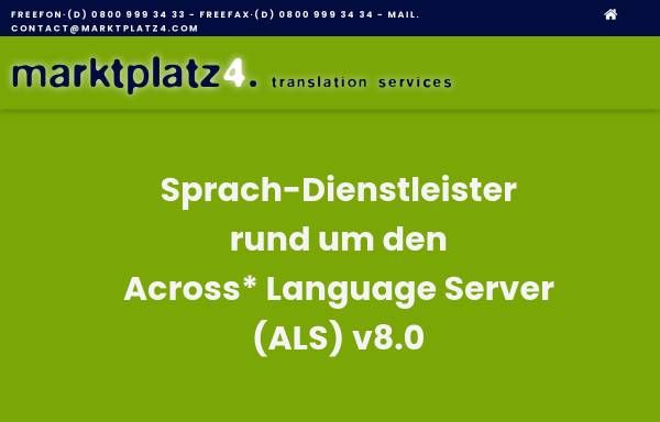Vorschau von www.marktplatz4.com, Marktplatz4 Translation Services - Inh. Dipl.-Ing. Marcus P. Nagel