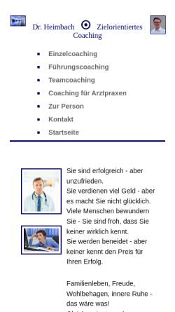 Vorschau der mobilen Webseite heimbach-coaching.de, Dr. Ulf Heimbach