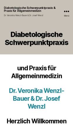 Vorschau der mobilen Webseite www.diabetes-saarland.de, Wenzl-Bauer, Dr. V und Wenzl , Dr. J.