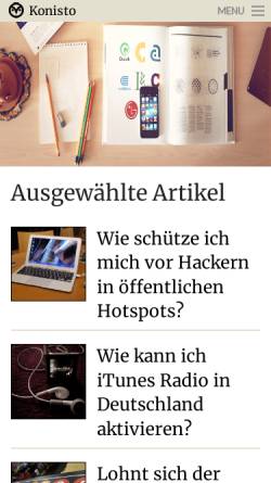 Vorschau der mobilen Webseite www.konisto.de, Konisto.de