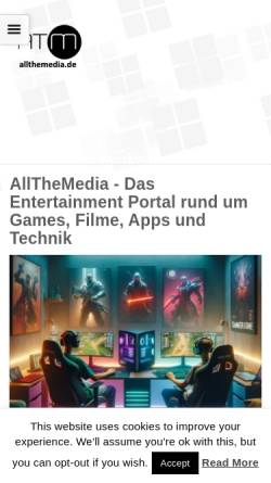 Vorschau der mobilen Webseite www.allthemedia.de, allthemedia.de