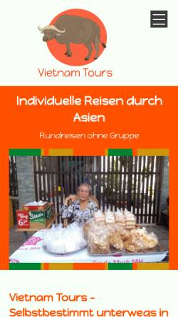 Vorschau der mobilen Webseite www.vietnam-tours.de, Vietnam Tours