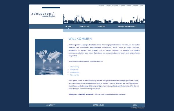 Vorschau von www.transparent-ls.com, Transparent Language Solutions GmbH
