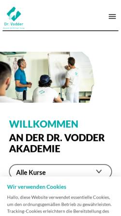Vorschau der mobilen Webseite www.vodderakademie.com, Dr. Vodder Akademie
