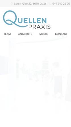Vorschau der mobilen Webseite www.praxisquellen.ch, Gemeinschaftspraxis Quellen