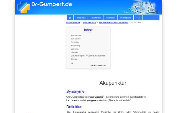 Vorschau von www.dr-gumpert.de, Dr. Gumpert: Akupunkur