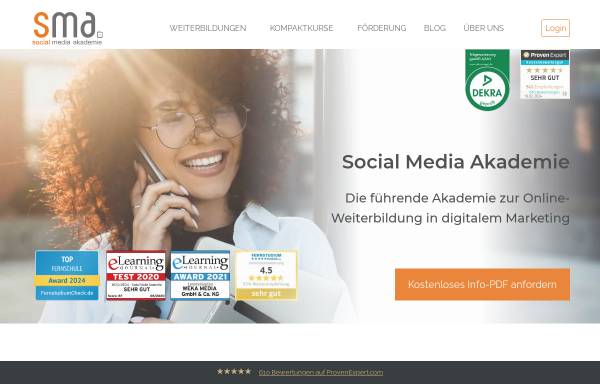 Vorschau von www.socialmediaakademie.de, Social Media Akademie Webculture GmbH