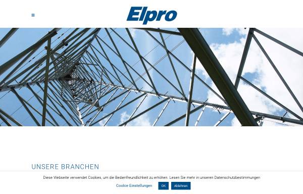 Vorschau von www.elpro.de, Elpro Produkt- und Anlagenfertigung GmbH