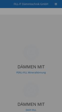 Vorschau der mobilen Webseite www.fill-it.de, Fill-It Dämmtechnik GmbH