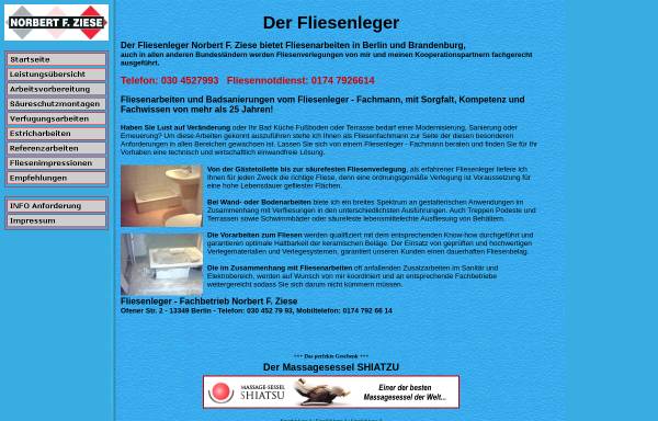 Vorschau von www.fliesenleger-ziese.de, Fliesenleger Norbert F. Ziese