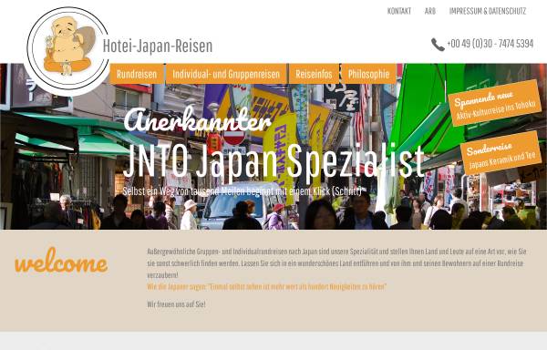 Vorschau von www.hotei-japan-reisen.de, Hotei Japan Reisen