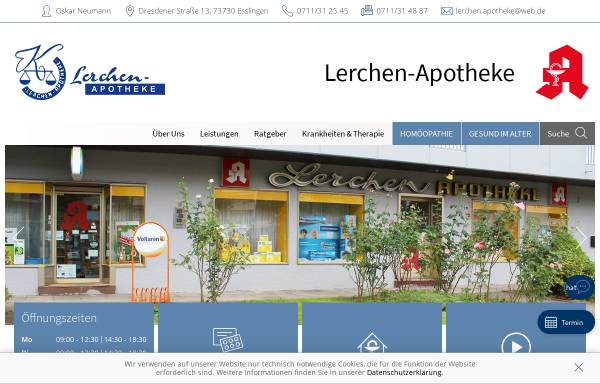 Vorschau von www.lerchen-apotheke.de, Lerchen Apotheke