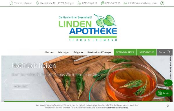Vorschau von www.linden-apotheke-zell.de, Linden Apotheke