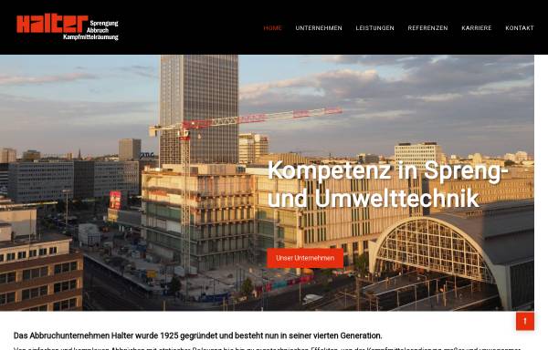 Vorschau von www.halter-berlin.de, Philipp Halter GmbH & Co. und Sprengunternehmen KG