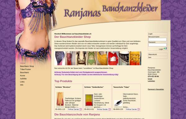 Vorschau von www.bauchtanzkleider.ch, Ranjana's Bauchtanzkleider