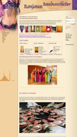 Vorschau der mobilen Webseite www.bauchtanzkleider.ch, Ranjana's Bauchtanzkleider