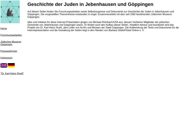 Vorschau von www.edjewnet.de, Juden in Göppingen und Jebenhausen