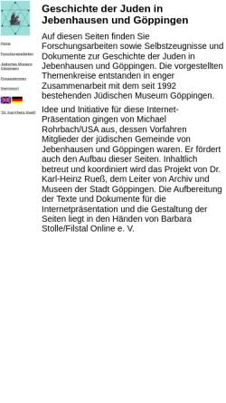 Vorschau der mobilen Webseite www.edjewnet.de, Juden in Göppingen und Jebenhausen
