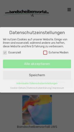 Vorschau der mobilen Webseite www.bandscheibenvorfall.de, Gemeinschaftspraxis für Neurochirurgie im Fachärztezentrum
