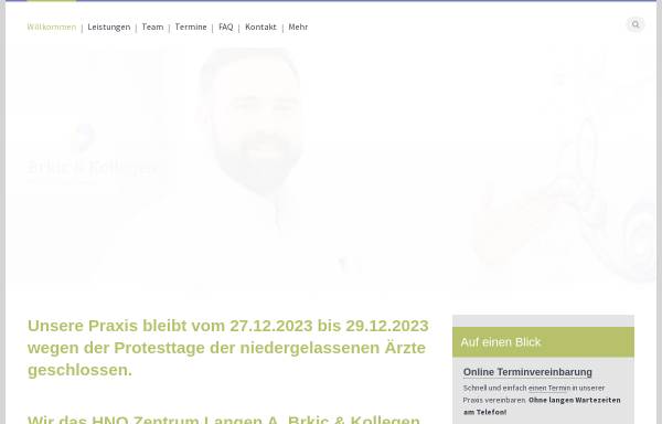 Vorschau von www.hnolangen.de, HNO-Gemeinschaftspraxis im Fachärztezentrum