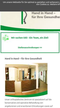 Vorschau der mobilen Webseite www.ofz-langen.de, Zentrum für Orthopädie und Sporttraumatologie