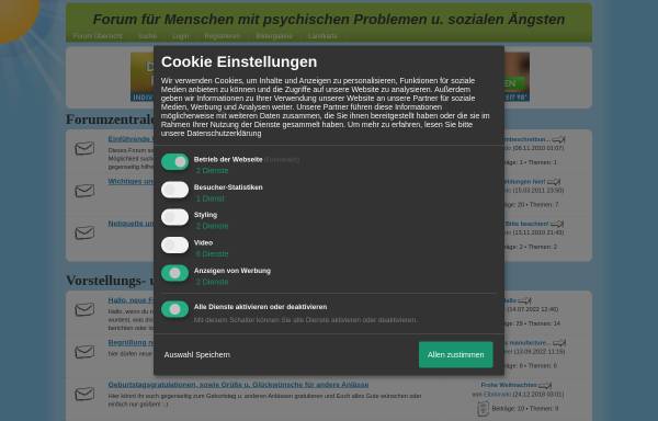 Vorschau von kontaktscheu.xobor.de, Kontaktangst und Seelenkrisen