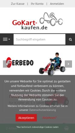 Vorschau der mobilen Webseite www.gokart-kaufen.de, Linofant GmbH