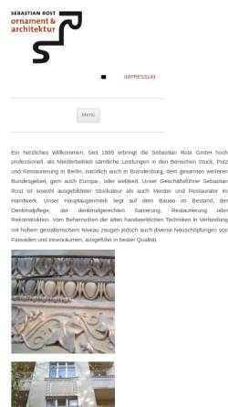 Vorschau der mobilen Webseite www.sebastian-rost.de, Sebastian Rost Meister und Restaurator im Stuck und Stuckateurhandwerk GmbH
