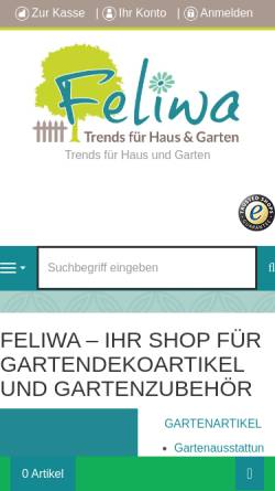 Vorschau der mobilen Webseite www.feliwa.de, Schmidt/Glötzinger GbR, Werner Schmidt und Meinrad Glötzinger