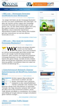 Vorschau der mobilen Webseite www.wp-zone.de, Wordpress-Zone
