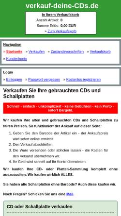 Vorschau der mobilen Webseite www.verkauf-deine-cds.de, Verkauf-Deine-CDs.de, Michael Mozdzan