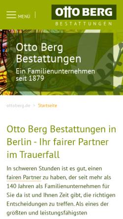 Vorschau der mobilen Webseite www.ottoberg.de, Otto Berg Bestattungen