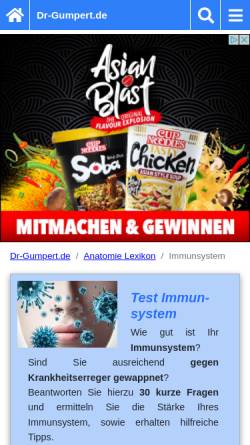 Vorschau der mobilen Webseite www.dr-gumpert.de, Dr. Gumpert: Immunsystem