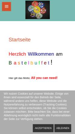 Vorschau der mobilen Webseite www.bastelbuffet.de, Bastelbuffet