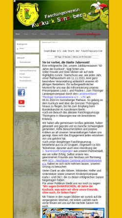 Vorschau der mobilen Webseite www.kuckuck-sonneberg.com, Faschingsverein Kuckuck Sonneberg e.V.