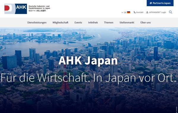 Vorschau von www.japan.ahk.de, Deutsche Industrie- und Handelskammer in Japan