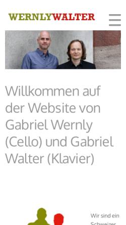 Vorschau der mobilen Webseite www.wernlywalter.ch, Duo WernlyWalter