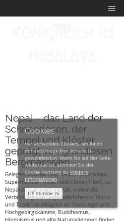 Vorschau der mobilen Webseite www.nepal-information.de, Nepal-Information.de