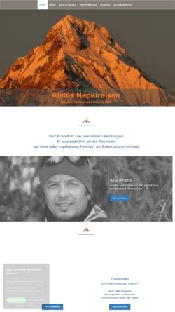 Vorschau der mobilen Webseite www.nepalferien.com, Rishis Nepalreisen