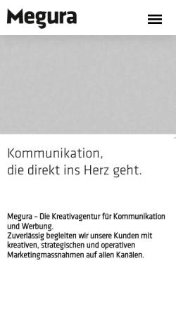 Vorschau der mobilen Webseite www.megura.ch, Megura AG Werbeagentur