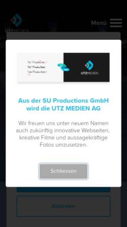 Vorschau der mobilen Webseite www.suproductions.com, SU Productions GmbH
